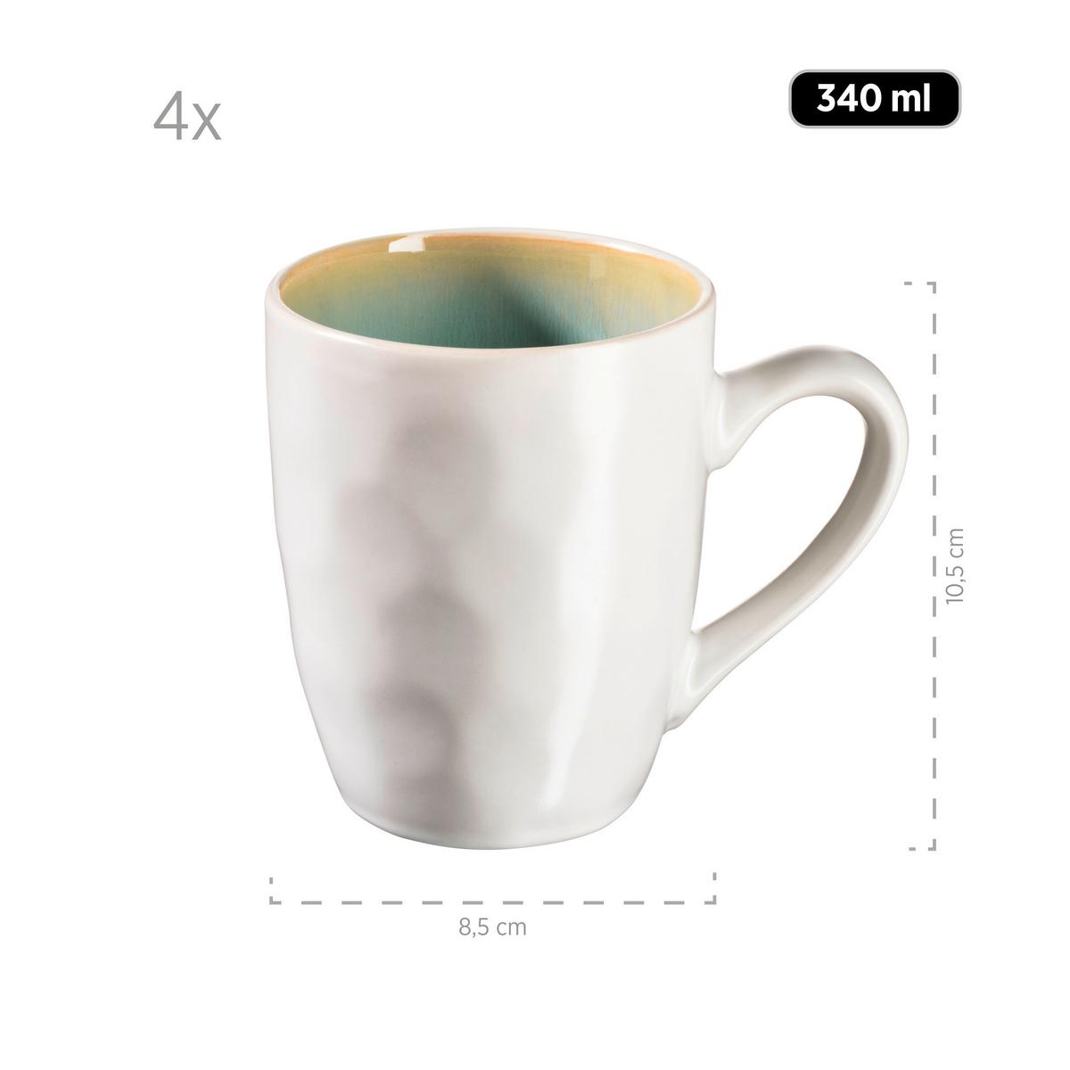Kombiservice Frozen 4 Personen Geschirr Set - Grün, Basics, Keramik (34,7/32/35cm) - Mäser