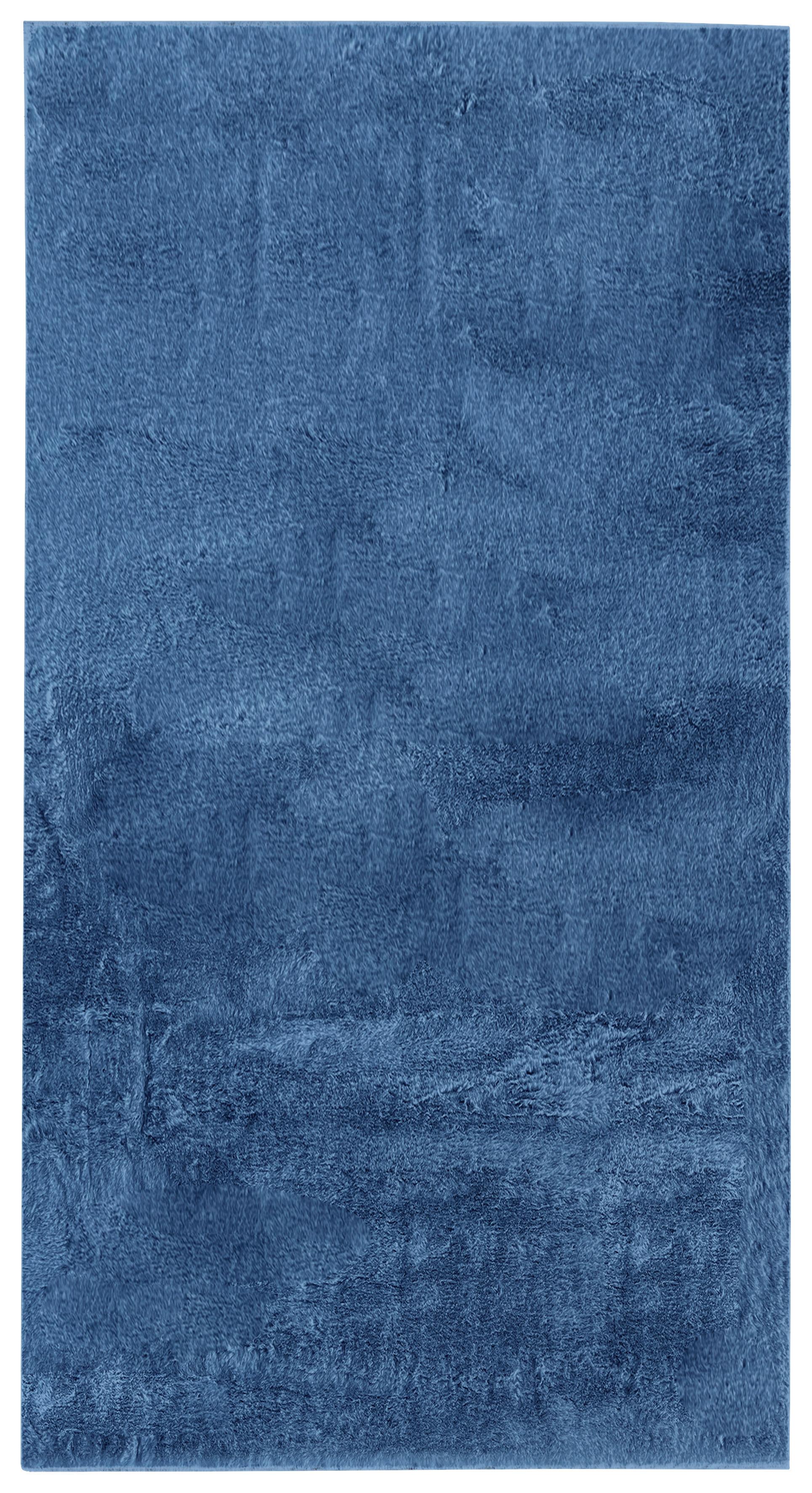 Umelá Kožušina Caroline 1, 80/150cm, Modrá - tmavomodrá, Konvenčný, textil (80/150cm) - Modern Living
