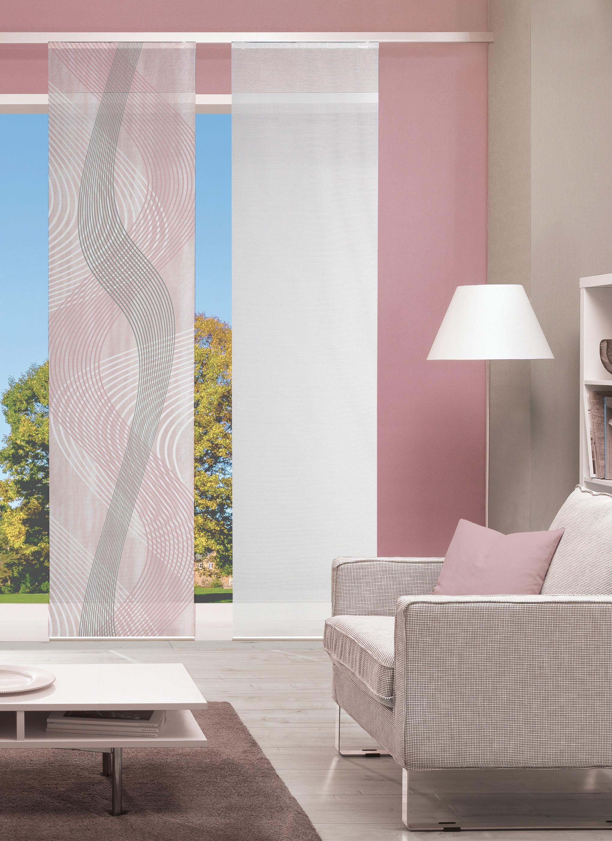 Flächenvorhang Rosa Rot B: 60 Cm - Rot/Rosa, Design, Textil (60/260cm)