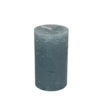 Válcová svíčka LIA - pastelově modrá, Moderní, textil/přírodní materiály (6,8/12cm) - Premium Living