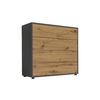 Kommode Mailand Typ 3 - Anthrazit/Schwarz, MODERN, Holzwerkstoff (79/73/33cm) - MID.YOU