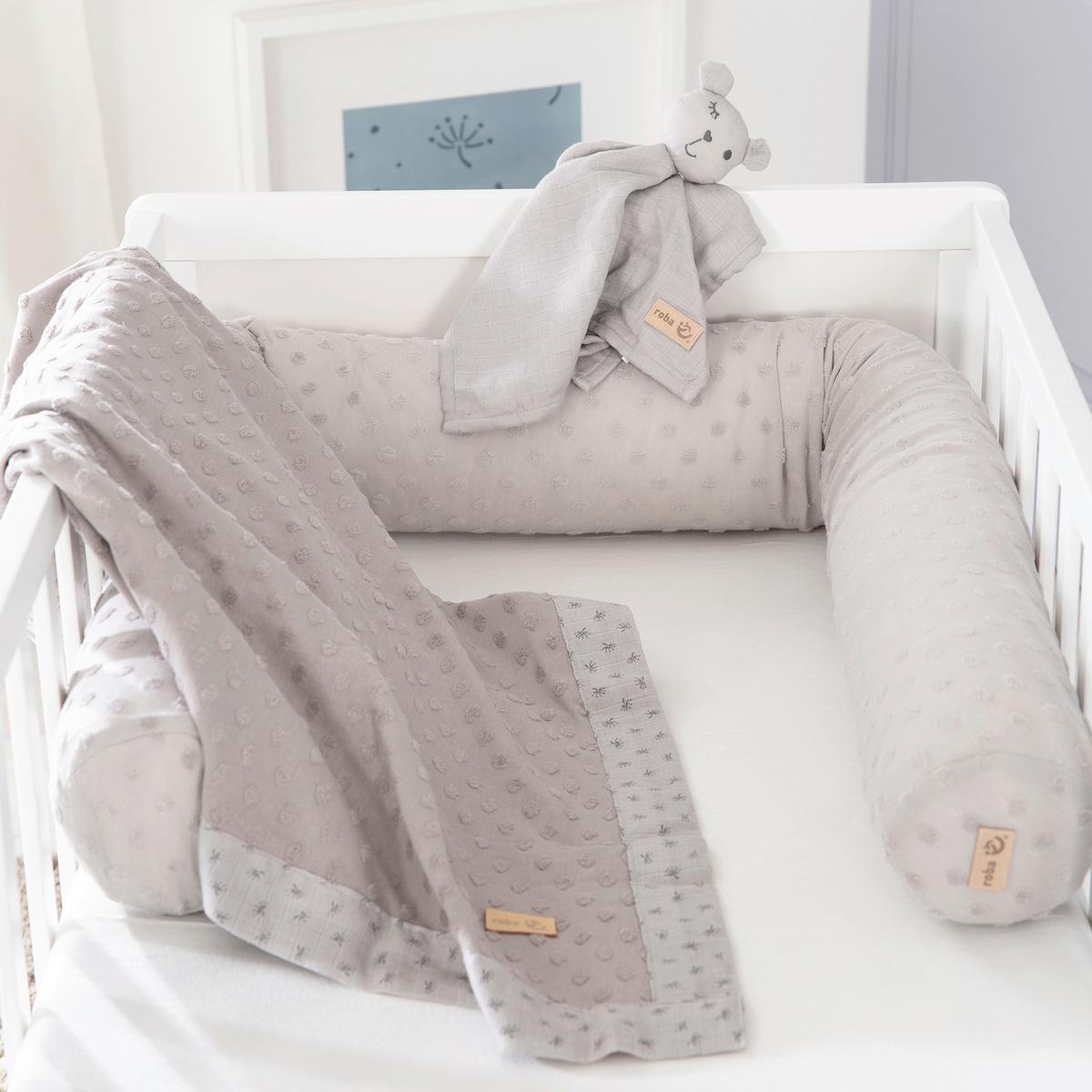 Geschenkset silbergrau Kuscheln & Spielen - Hellgrau, MODERN, Textil - Roba