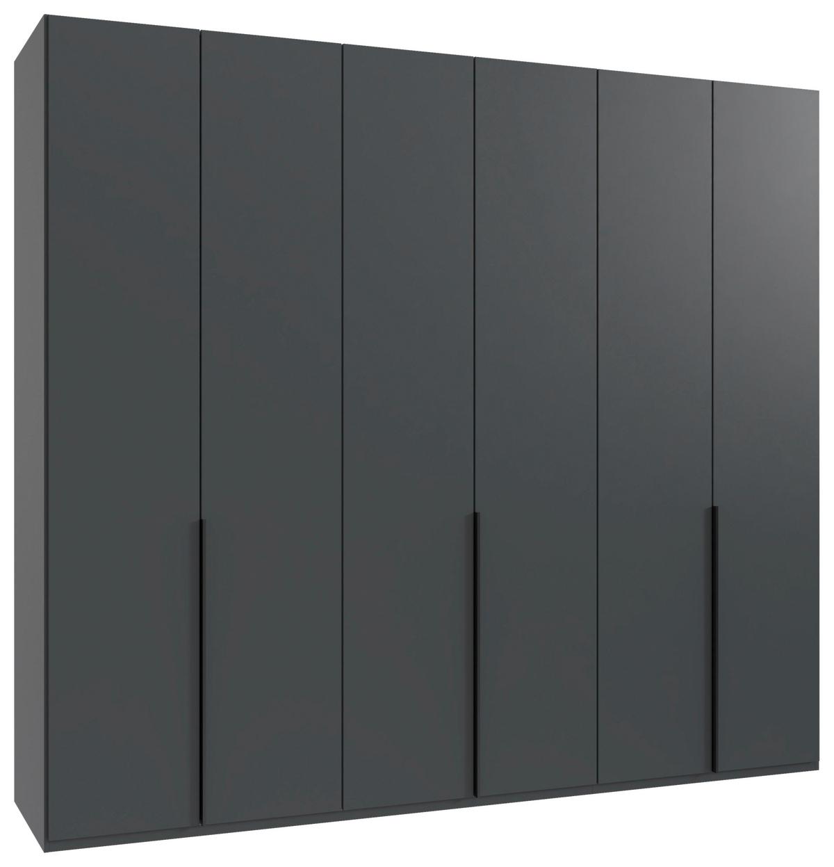 Drehtürenschrank Nx A Black Graphitfarben B: 270 cm - Graphitfarben, MODERN, Holzwerkstoff (270/236/58cm) - MID.YOU