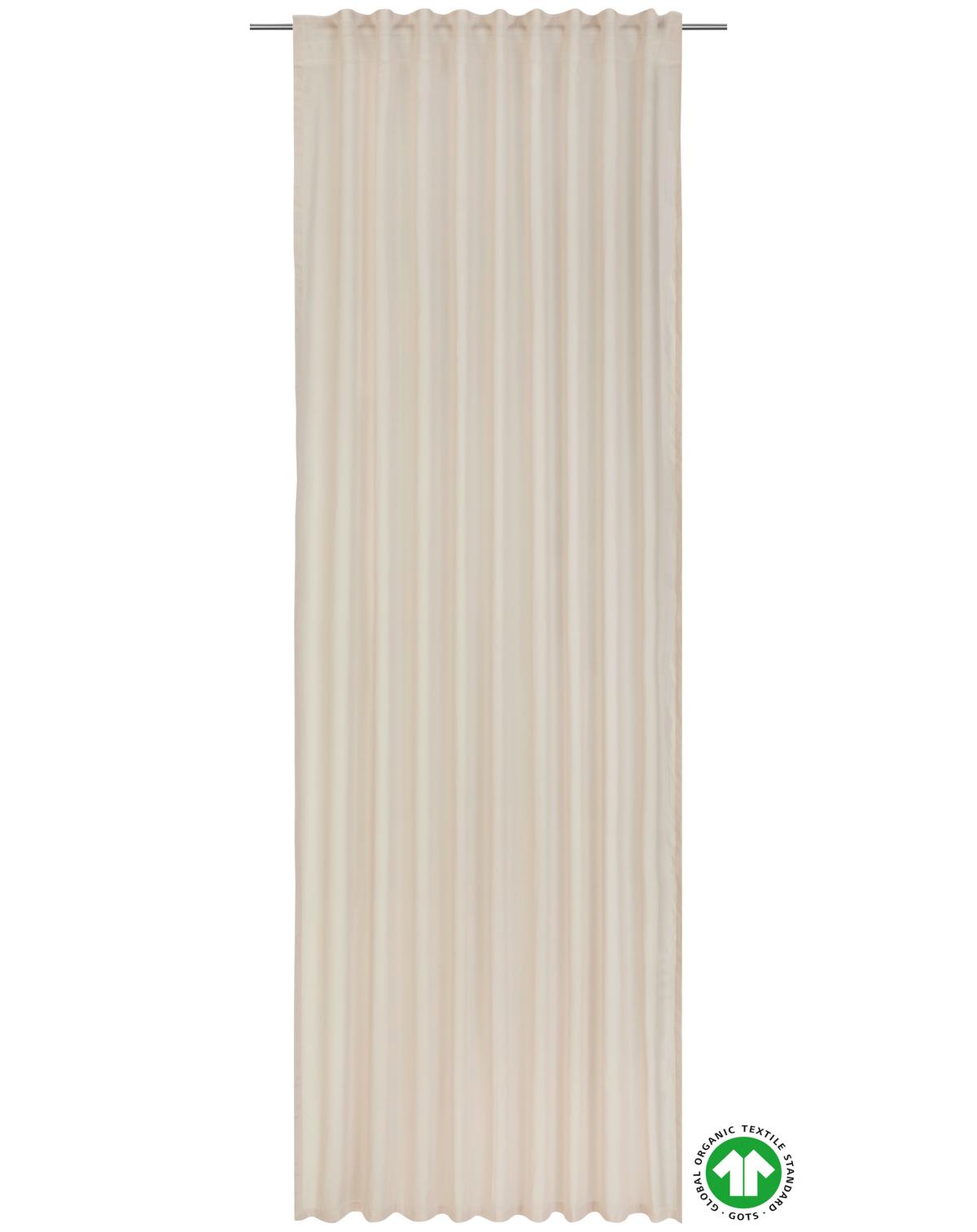 HOTOVÝ ZÁVĚS Bio-Luise, 2 ks., 140/267cm - béžová, Natur, textil (140/255-267cm) - ecoTree