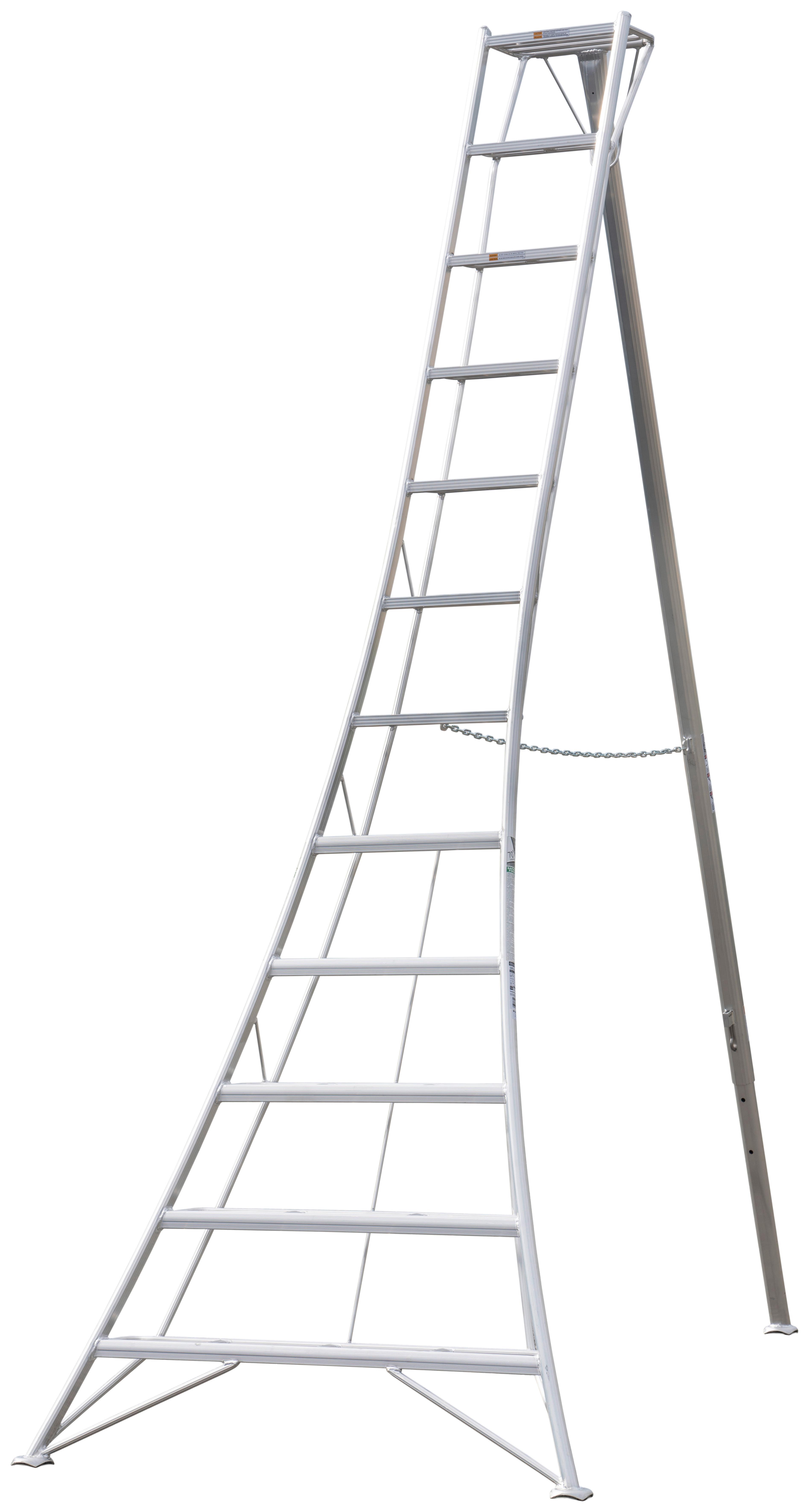 Leiter 3-Holm-Gartenleiter 360cm - Silberfarben, Basics, Metall (272/360/147cm)
