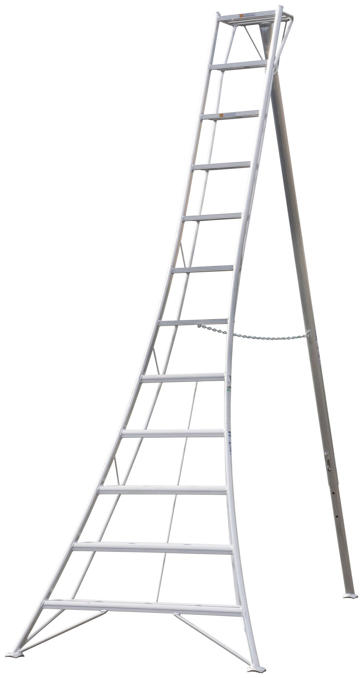 Leiter 3-Holm-Gartenleiter 360cm - Silberfarben, Basics, Metall (272/360/147cm)