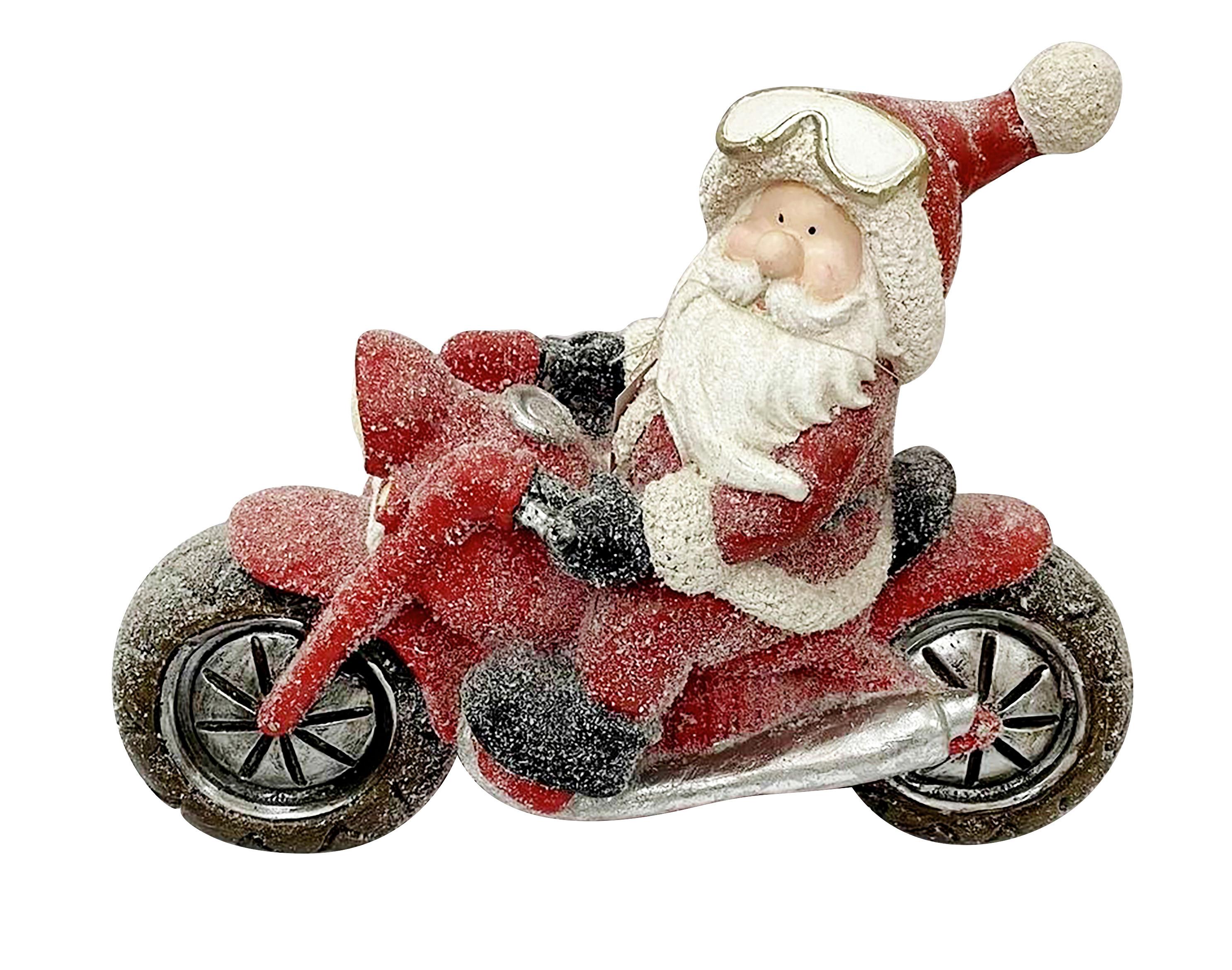 Weihnachtsmann Niki - Rot/Schwarz, KONVENTIONELL, Stein (47/18,5/34cm) - Luca Bessoni
