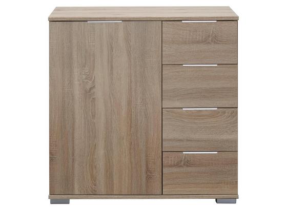 Kommode Nadja B: ca. 81 cm - Eichefarben/Silberfarben, KONVENTIONELL, Holzwerkstoff (81/83/41cm) - Cantus Kommode Nadja B: ca. 81 cm - Eichefarben/Silberfarben, KONVENTIONELL, Holzwerkstoff (81/83/41cm) - Cantus