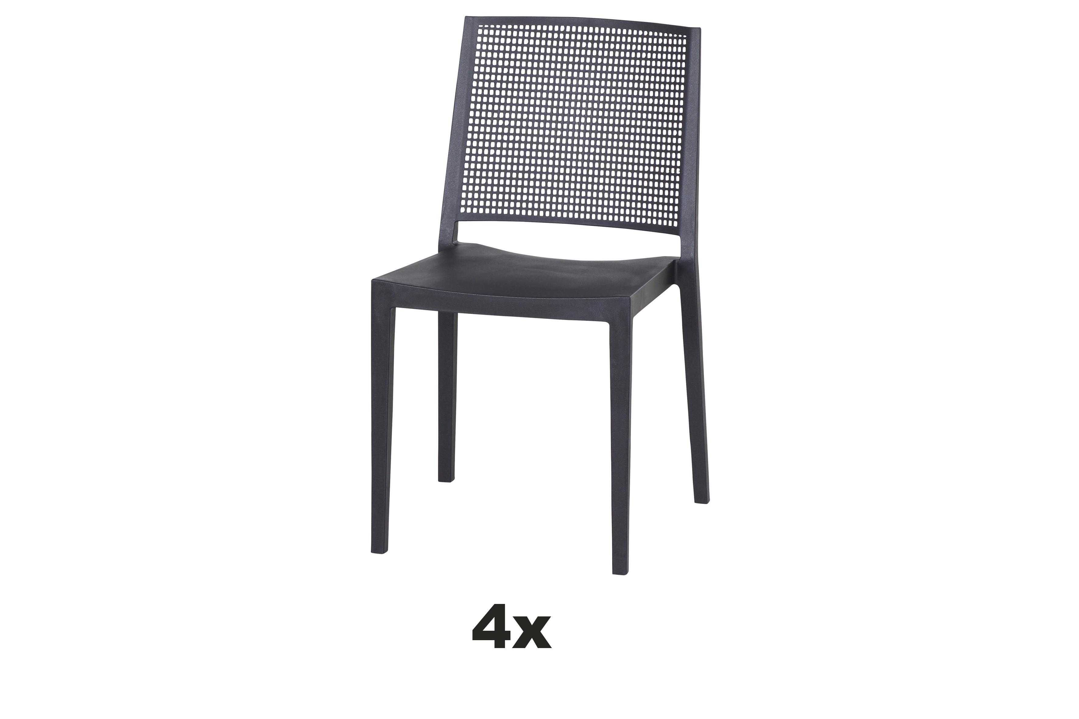 Stapelstuhl T20112 - Anthrazit, Basics, Kunststoff (46/80/56cm) - Siena Garden