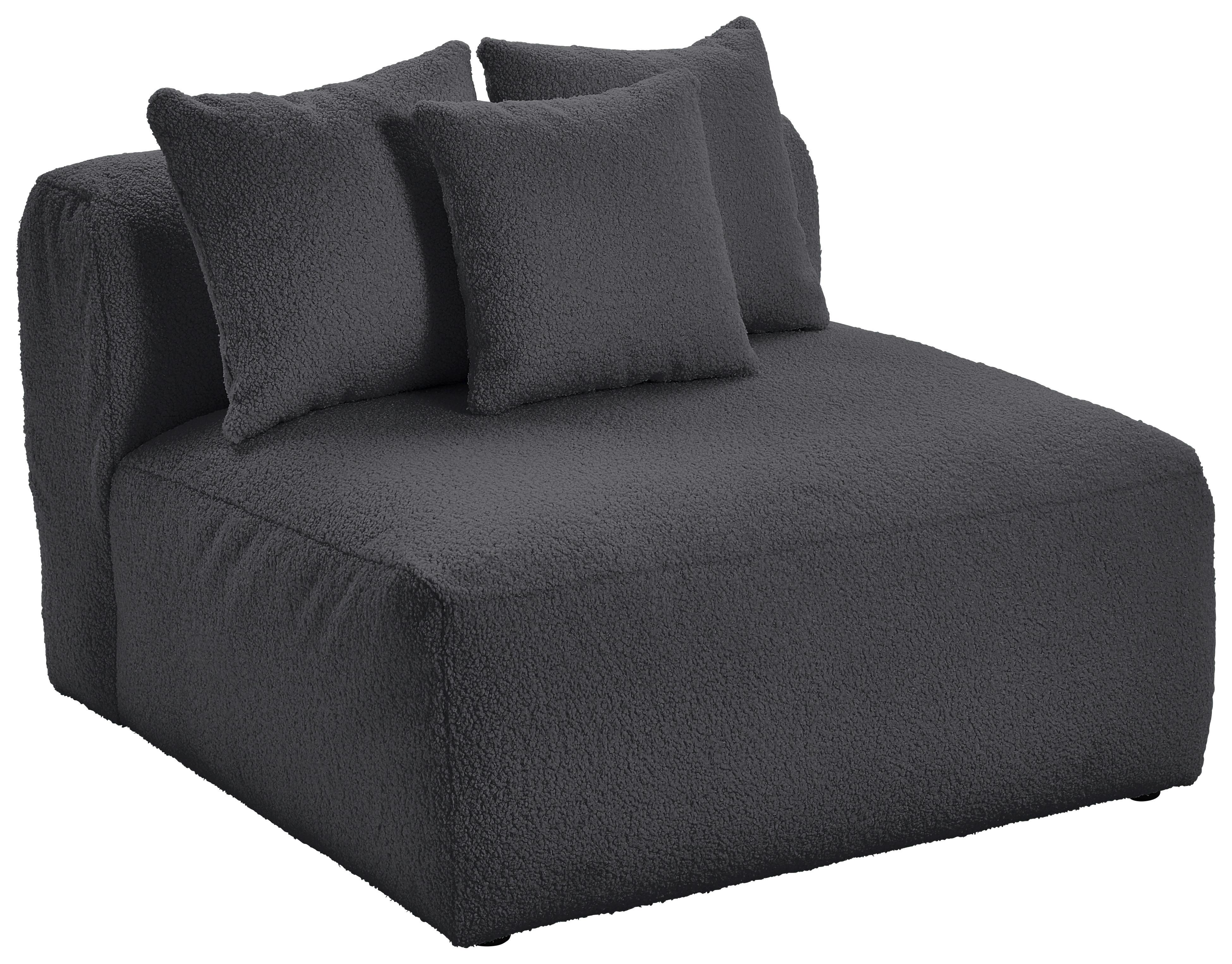 Modul Sofa Bloom 2er-Sofa Dunkelgrau - Dunkelgrau, Trend, Textil (100/70/122cm) - Livetastic