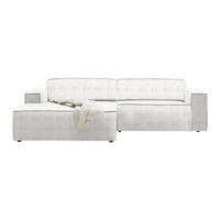 Rohová sedačka LOFT, levá, béžový manšestr - černá/světle zelená, Moderní, textil/plast (172/75/265cm) - Mömax