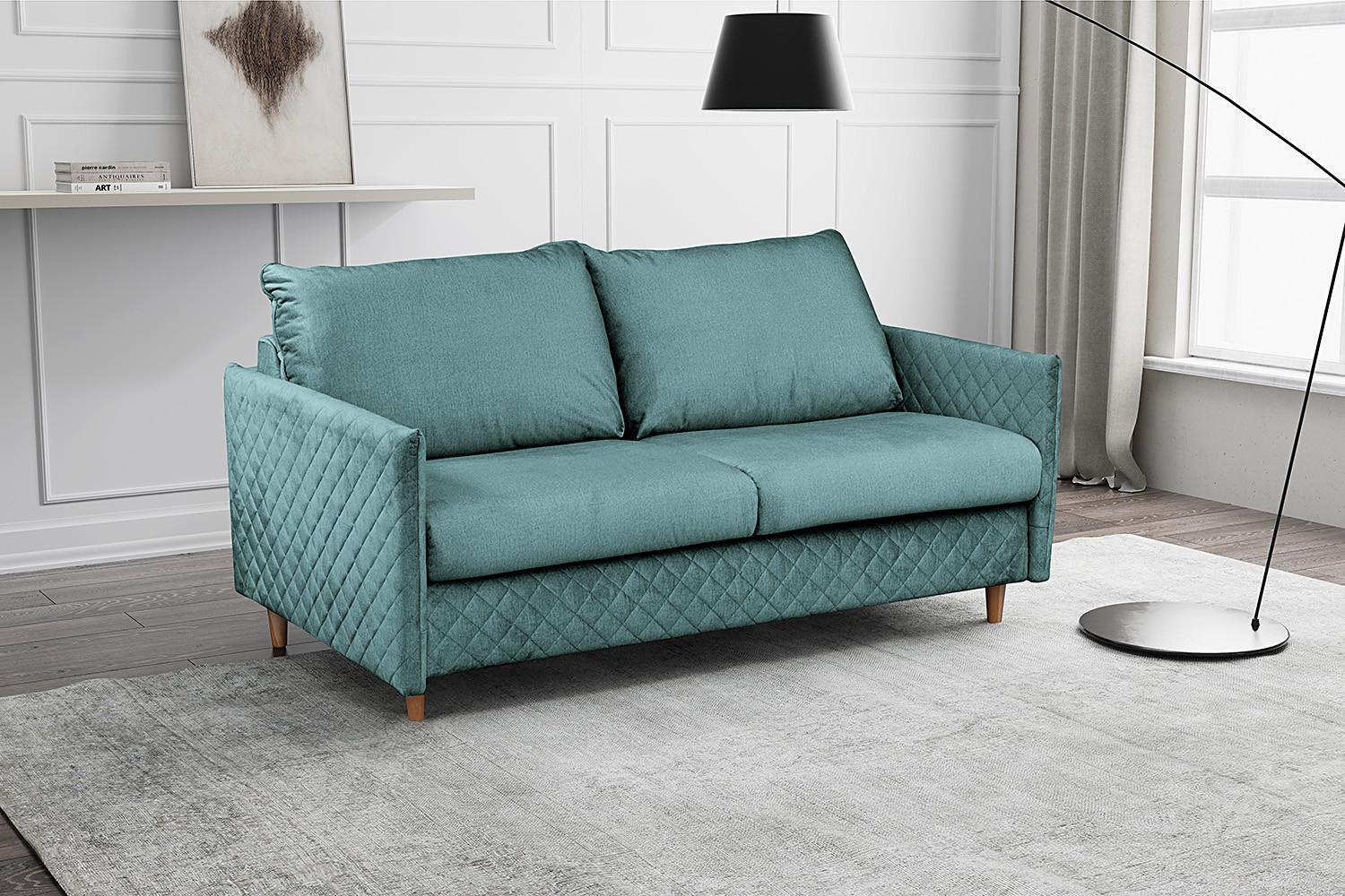 Schlafsofa Sana Graublau B: 175 cm - Graublau/Naturfarben, Design, Textil (175/95/103cm) - Livetastic
