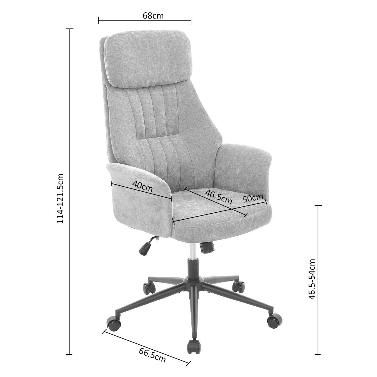 Drehstuhl Austin Grau B: 66 cm - Schwarz/Grau, MODERN, Holz/Kunststoff (66/114/122/64cm) - Livetastic