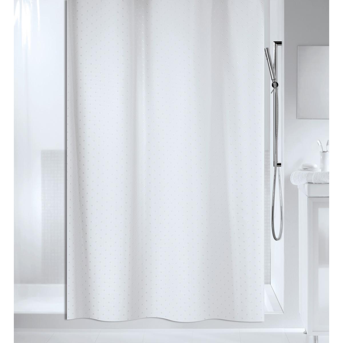 Duschvorhang in Weiß Textil/Mischgewebe - Weiß, Basics, Textil (180/200cm) - Spirella