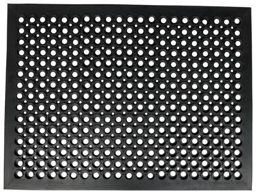 Fußmatte Marlen 60x80 cm Gummi - Schwarz, MODERN, Kunststoff (60/80cm) - Ondega