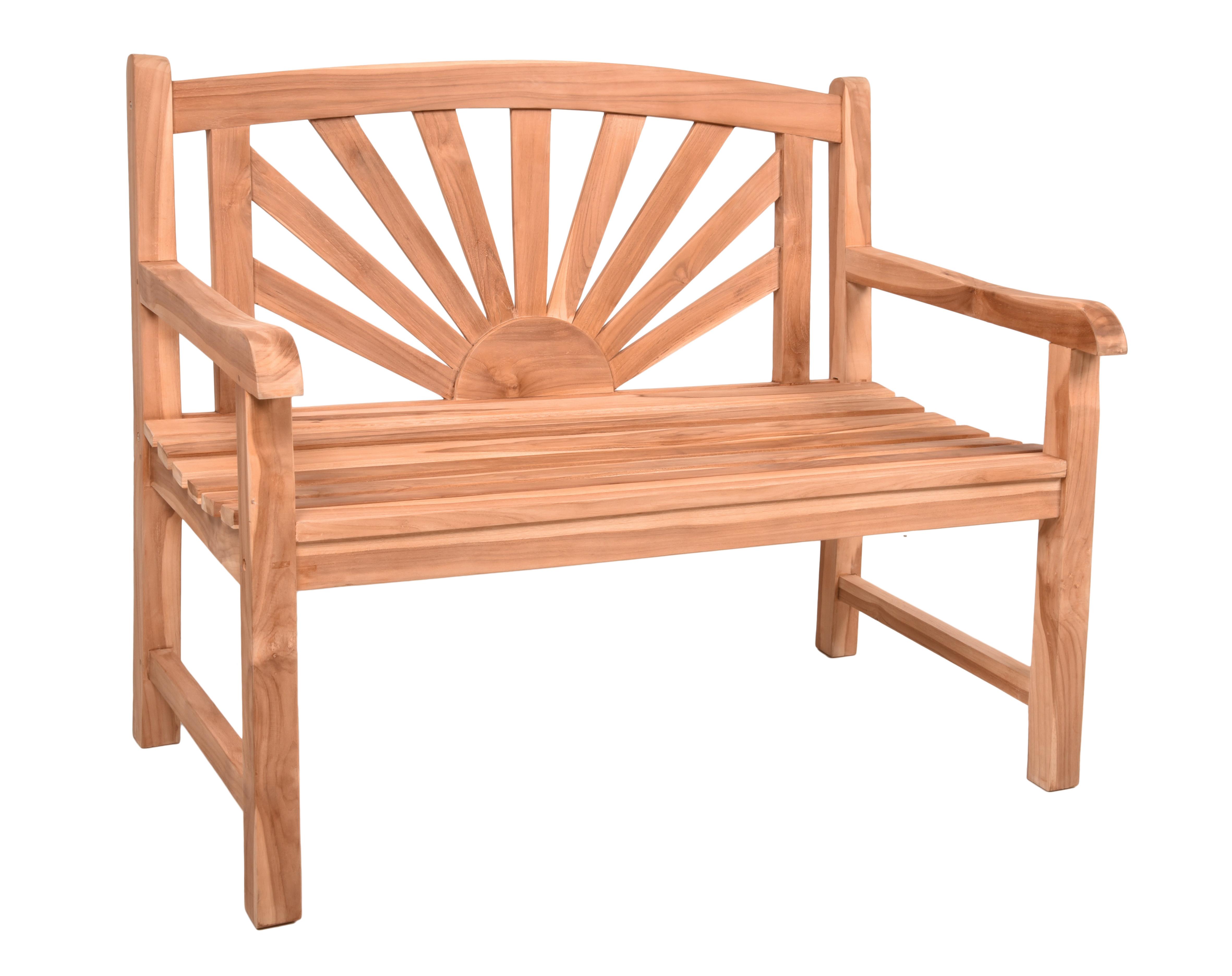 Gartenbank Holz Marisa 2-Sitzer - Braun/Teakfarben, MODERN, Holz (110/92/64cm) - Gardenson