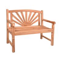 Gartenbank Holz Marisa 2-Sitzer - Braun/Teakfarben, MODERN, Holz (110/92/64cm) - Gardenson
