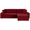 Ecksofa Bali Rot, 208x120cm - Rot, Trend, Textil (257/167cm) - Livetastic