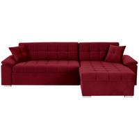 Ecksofa Bali Rot, 208x120cm - Rot, Trend, Textil (257/167cm) - Livetastic