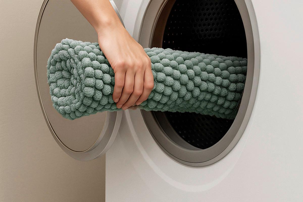 BADEMATTE PUNTO UNO - Grün, Basics, Textil (60/100cm) - Grund