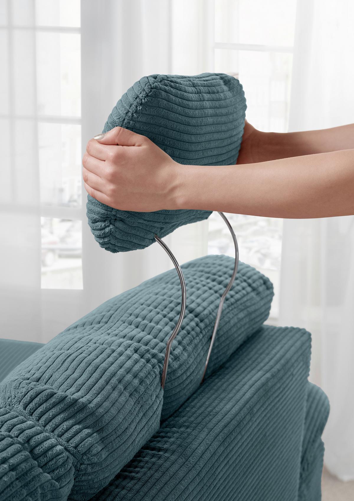 Ecksofa Brizzini Petrol S: 176x270 Cm - Petrol/Naturfarben, MODERN, Textil (176/270cm) - Livetastic