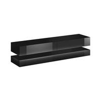 Lowboard Tv Stand Fly Schwarz B: 140 Cm - Schwarz, Design, Holzwerkstoff (140/25/34cm) - MID.YOU