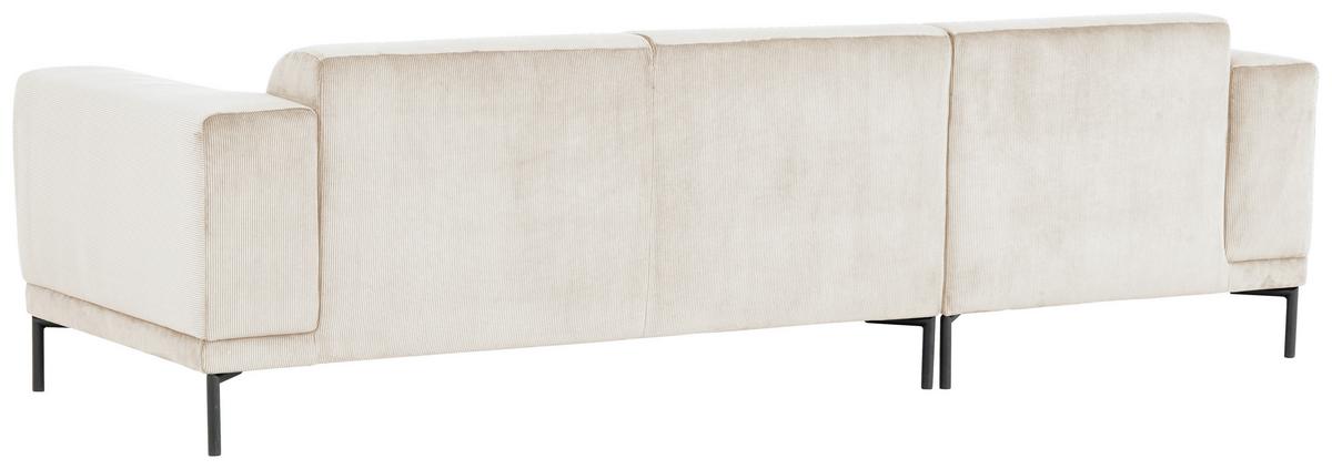 Ecksofa Erno Beige S: 262 Cm - Beige/Schwarz, Design, Textil (262/183cm) - MID.YOU