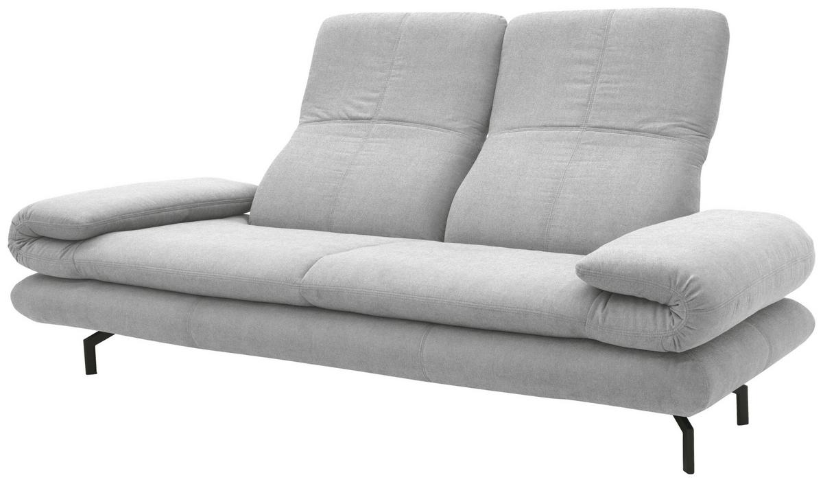2-sitzer-sofa Looks Xiii Silberfarben - Silberfarben/Schwarz, Design, Textil (204 (264)/83 (110)/98cm) - LOOKS by W.Joop