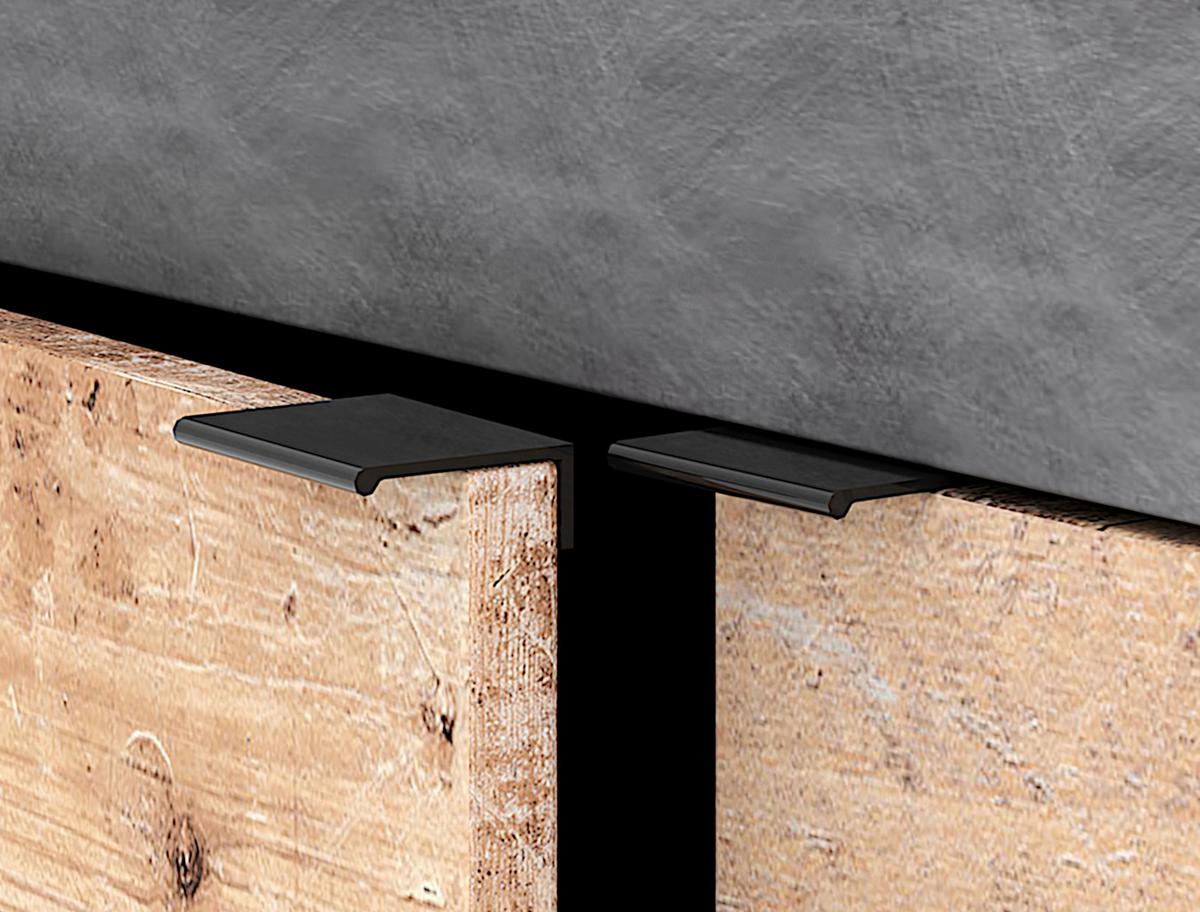 Sideboard 180cm Lunea Alteiche Hell Dekor - Alteiche/Schwarz, Design, Holzwerkstoff (180/86/42cm) - MID.YOU