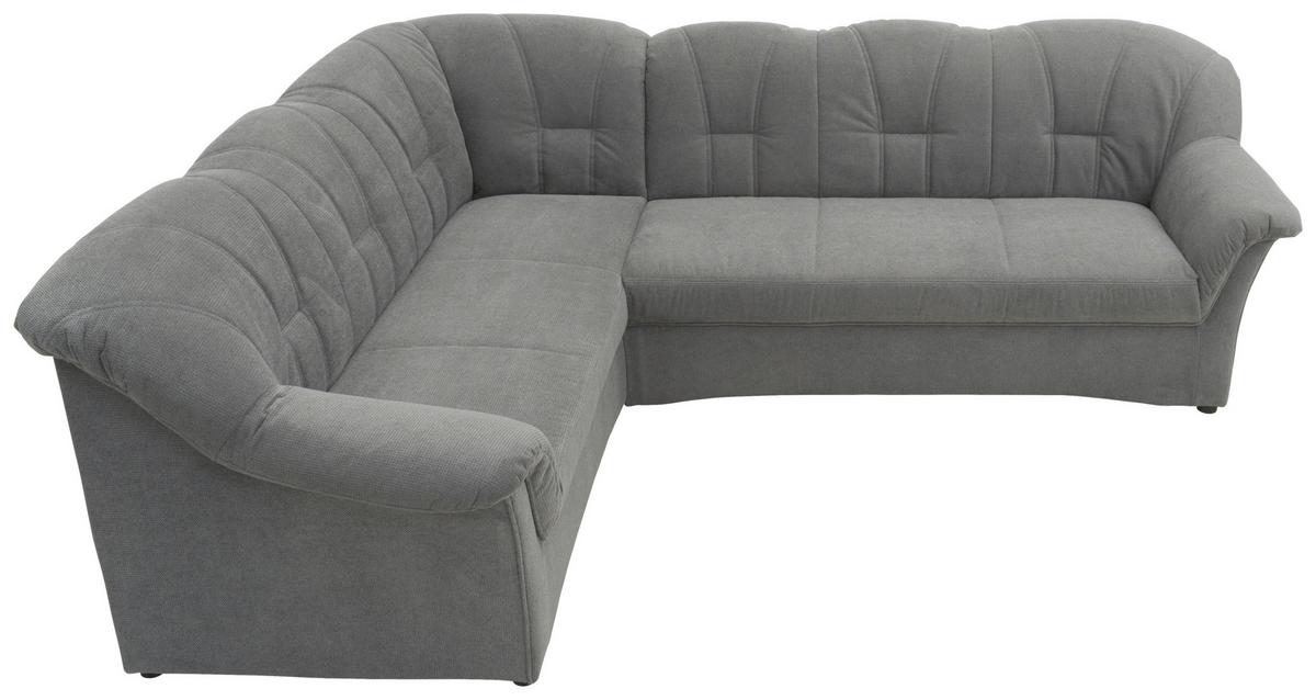 Ecksofa Papenburg Dunkelgrau - Dunkelgrau/Schwarz, KONVENTIONELL, Textil (192/243cm) - MID.YOU