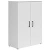 Komód Cabinet - fehér, Modern, faalapú anyag (80/115/40cm)