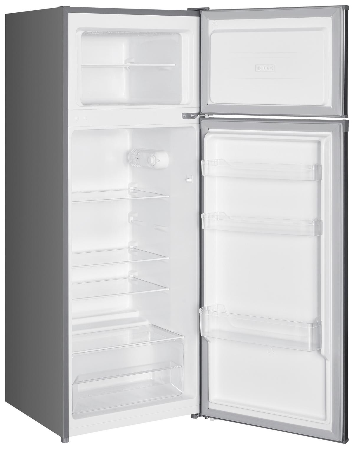 Kühl-Gefrier-Kombination Nabo Kgs 2065 Edelstahlfarben - Edelstahlfarben, Basics, Glas/Kunststoff (54,5/143/55,5cm) - Nabo