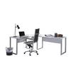 Eckschreibtisch Office Edition Grau L: 205-177cm - Silberfarben/Grau, MODERN, Holzwerkstoff/Metall (205-177/77/177-205cm) - MID.YOU