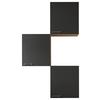 Küchenoberschrank Merle Schwarz, Eiche Dekor B: 100 cm - Eichefarben/Schwarz, Basics, Holzwerkstoff (100/168,3/34,6cm) - Respekta