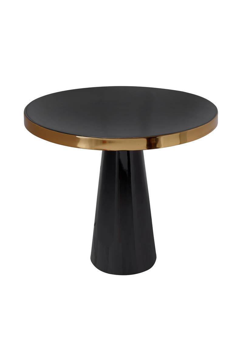 Beistelltisch Art Deco Schwarz/Goldfarben - Goldfarben/Schwarz, Trend, Metall (51/51/47cm) - Kayoom