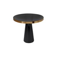Beistelltisch Art Deco Schwarz/Goldfarben - Goldfarben/Schwarz, Trend, Metall (51/51/47cm) - Kayoom