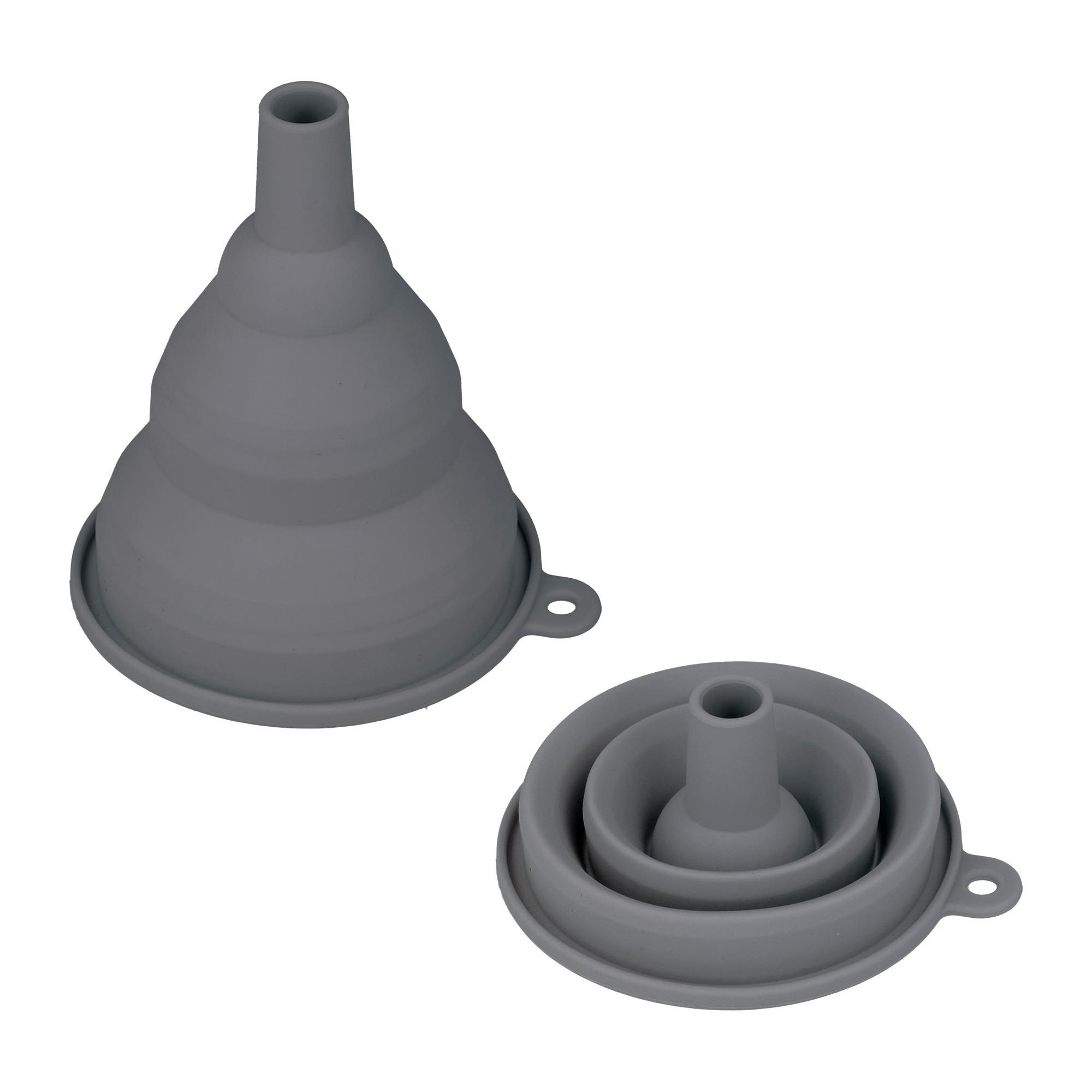 Trichter Manolo, ausziehbar D/H: ca. 10/16 cm - Grau, Basics, Kunststoff (9,5/16cm) - Metaltex