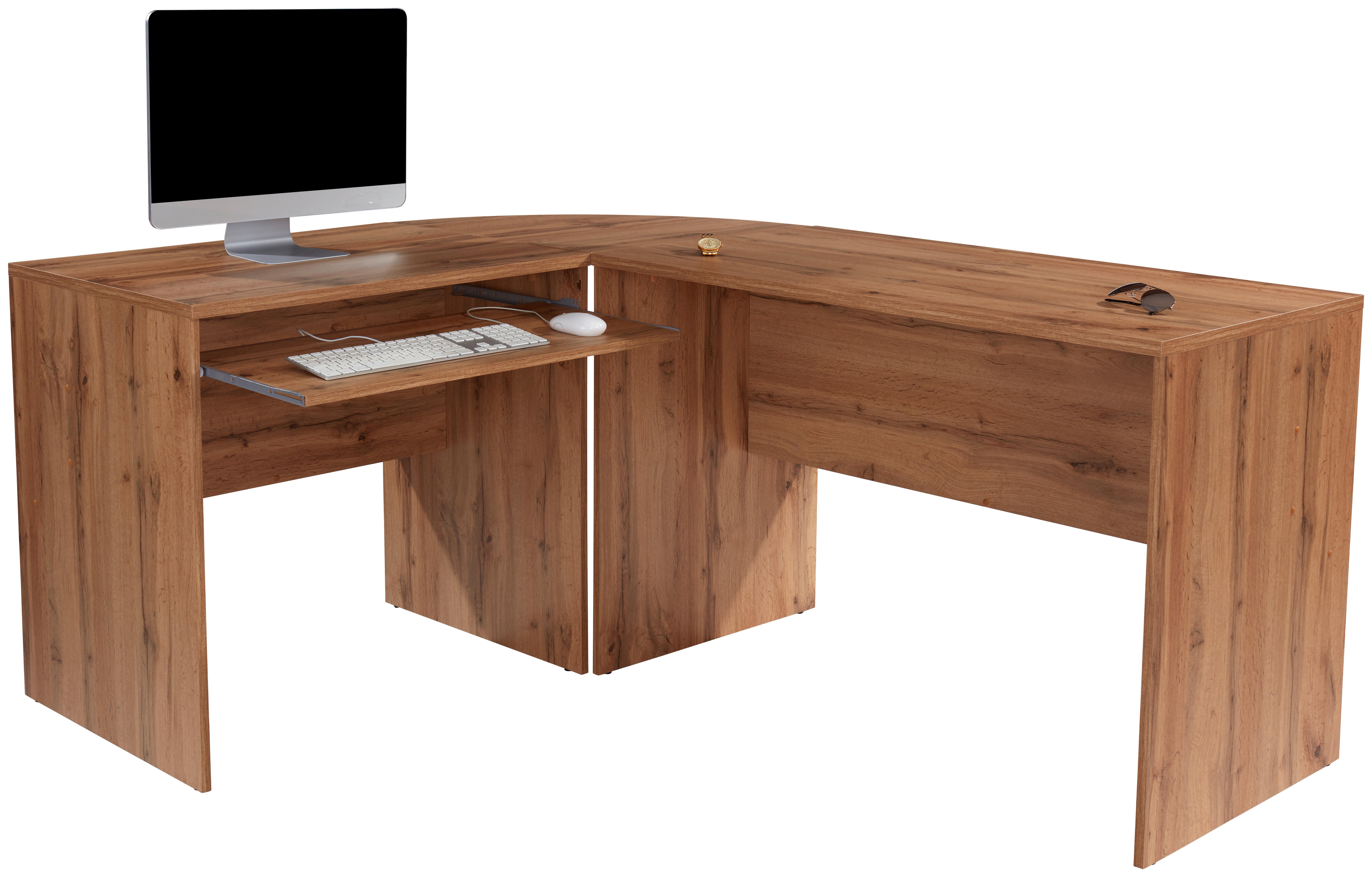 Eckschreibtisch mit Auszug B 174cm 4-You, Eiche Dekor - Eichefarben, MODERN, Holzwerkstoff (174/78/139cm)