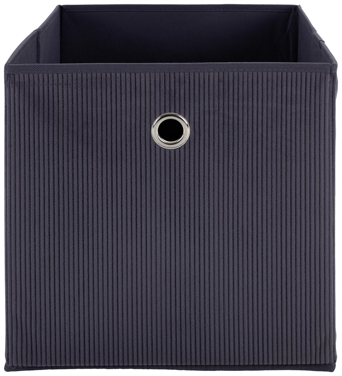 SKLÁDACÍ KRABICE CUBI NEW - šedá, Moderní, karton/textil (30/30/30cm)