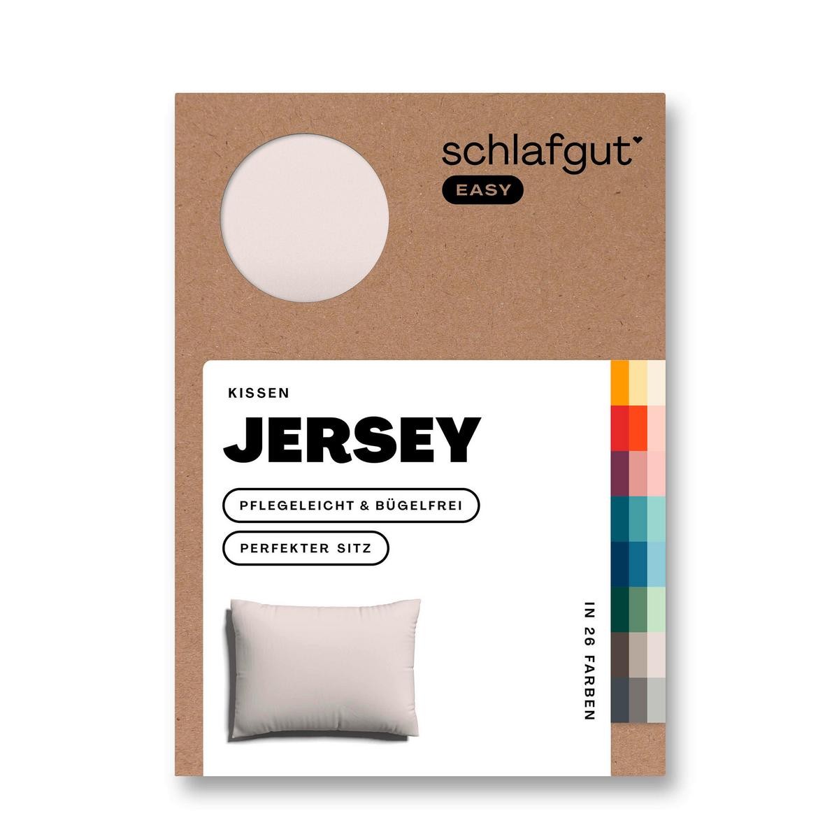 KOPFPOLSTERBEZUG EASY JERSEY - Sandfarben, Basics, Textil (60/80cm) - Schlafgut