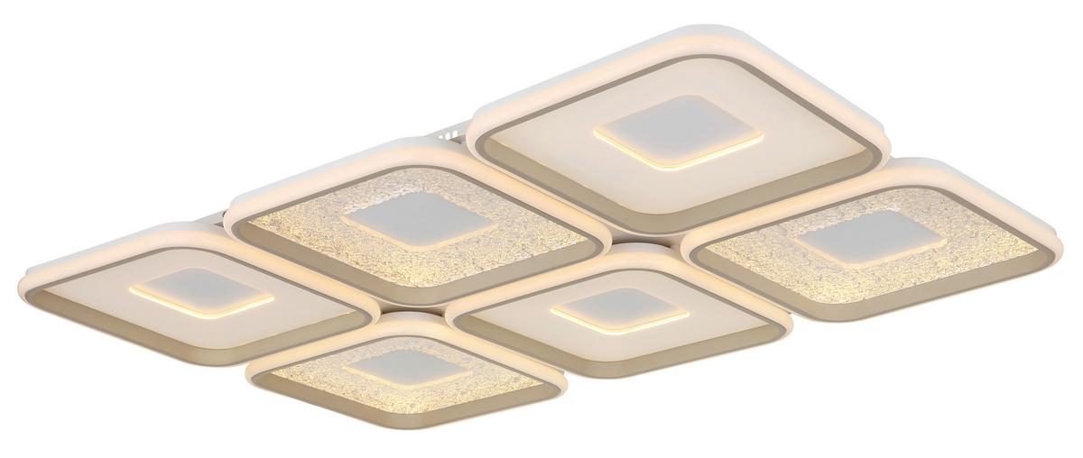 LED-Deckenleuchte Memory-Funktion - Sandfarben/Klar, Design, Kunststoff/Metall (100,1/67/7,8cm) - Globo