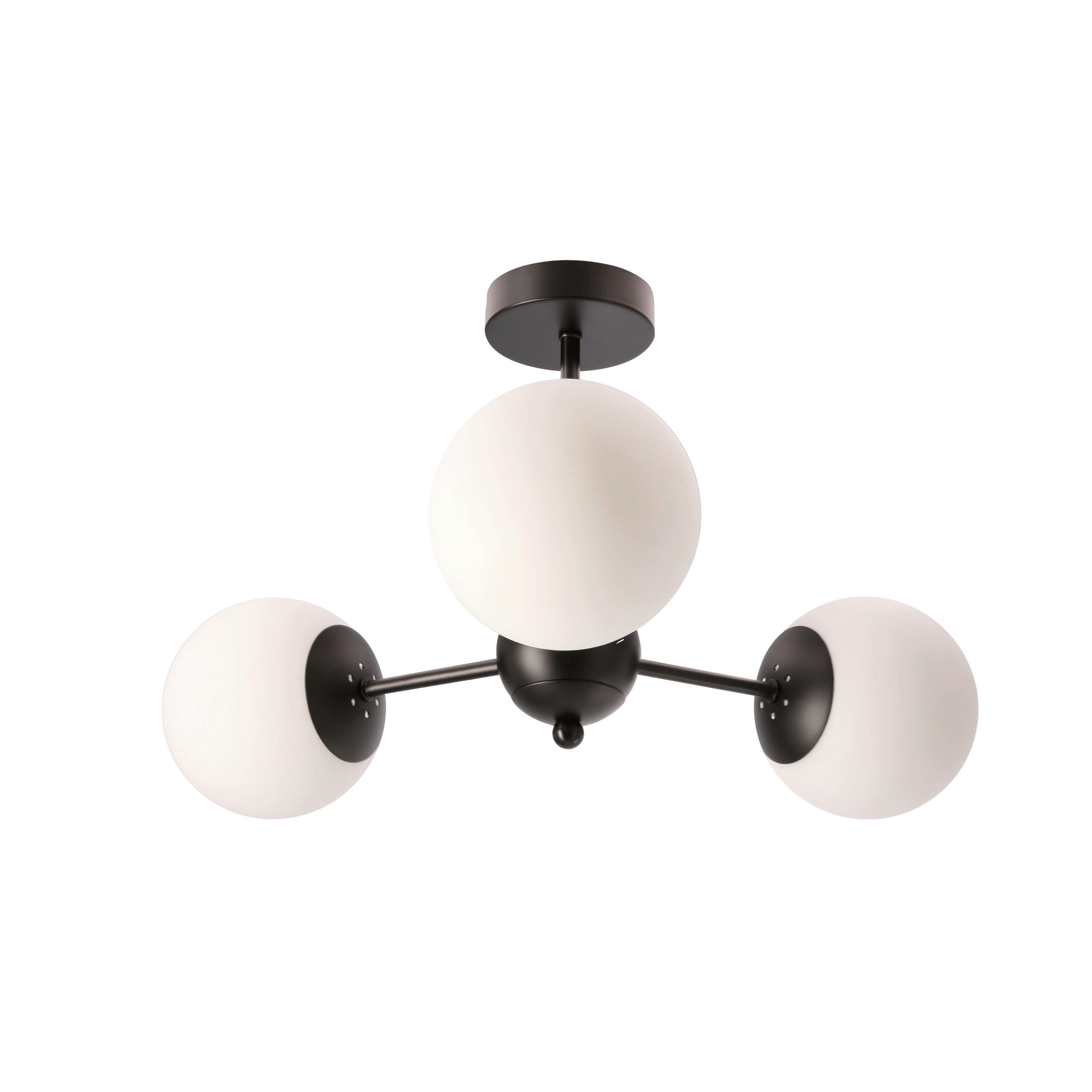 Pendelleuchte 33-37459 Calari - Schwarz/Weiß, KONVENTIONELL, Metall (54/54/28cm)