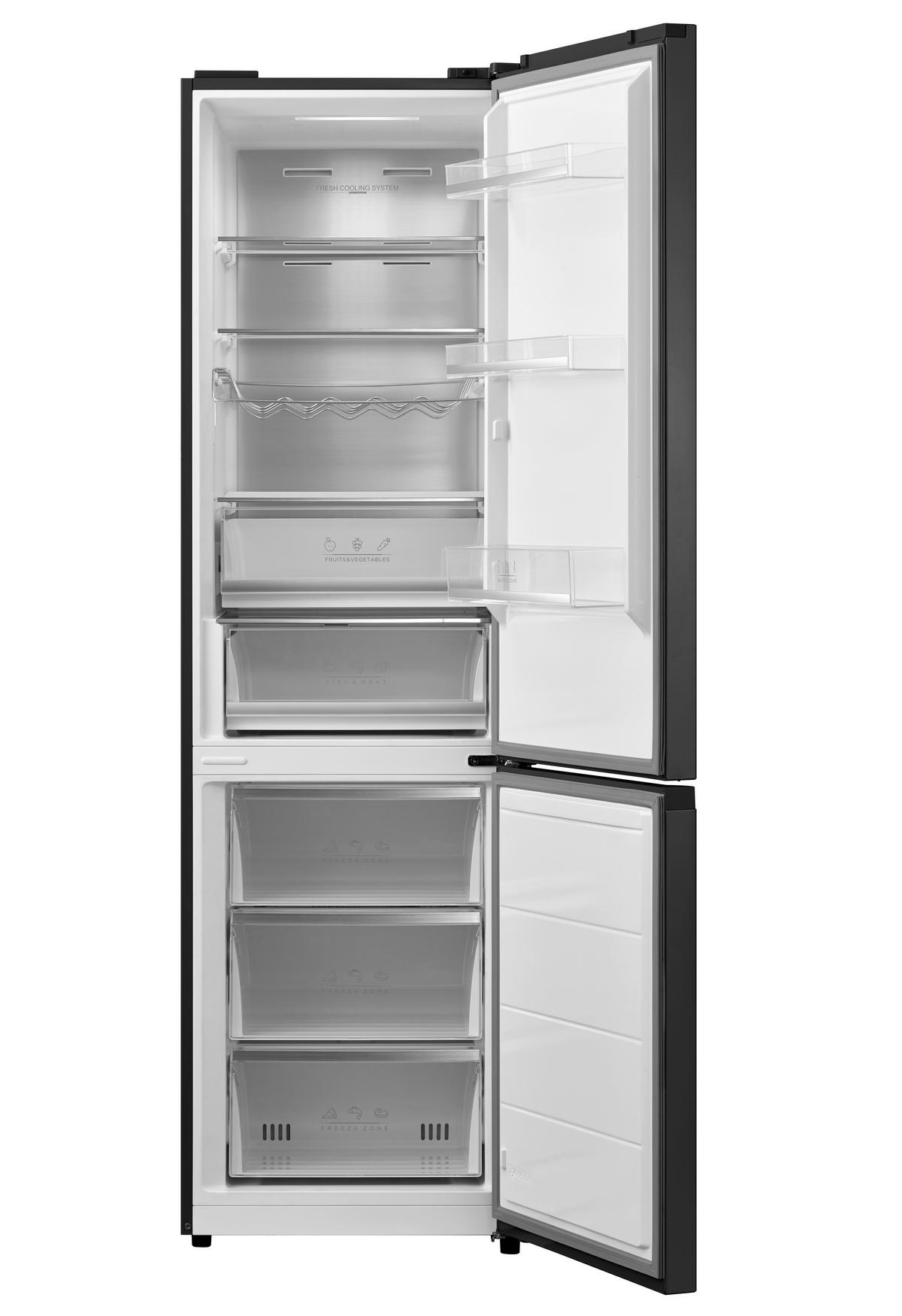 Kühl-Gefrier-Kombination Nabo Kgn 7200 - Dunkelgrau, Basics, Metall (59,7/201/70cm) - Nabo