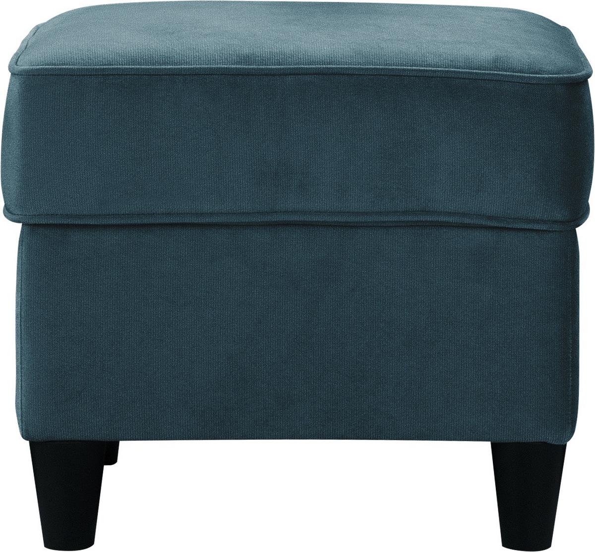 Hocker Baron Petrol B: 52 Cm - Petrol/Schwarz, Design, Textil (52/45/52cm) - MID.YOU