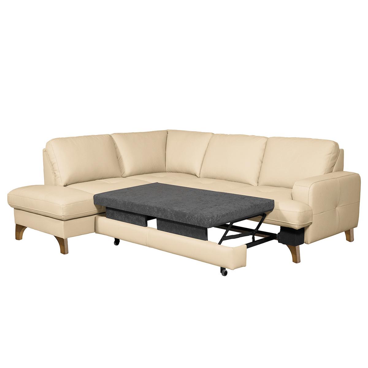 Ecksofa Fargo Beige B: 190x234 Cm - Beige/Buchefarben, Design, Leder/Textil (190/234cm) - Livetastic