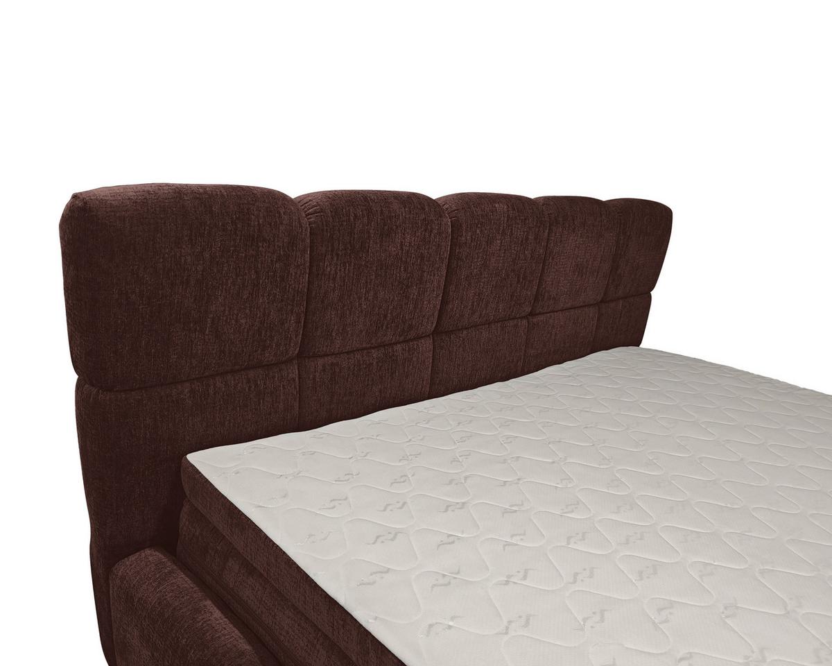 Polsterbett Noe Bordeaux 180x200 Cm - Bordeaux/Schwarz, Trend, Textil/Metall (180/200cm)