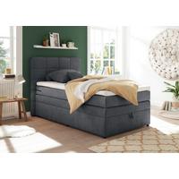 Boxspringbett Mit Topper & Bettkasten 120x200 Tacoma 3 - Anthrazit, KONVENTIONELL (120/200cm) - MID.YOU
