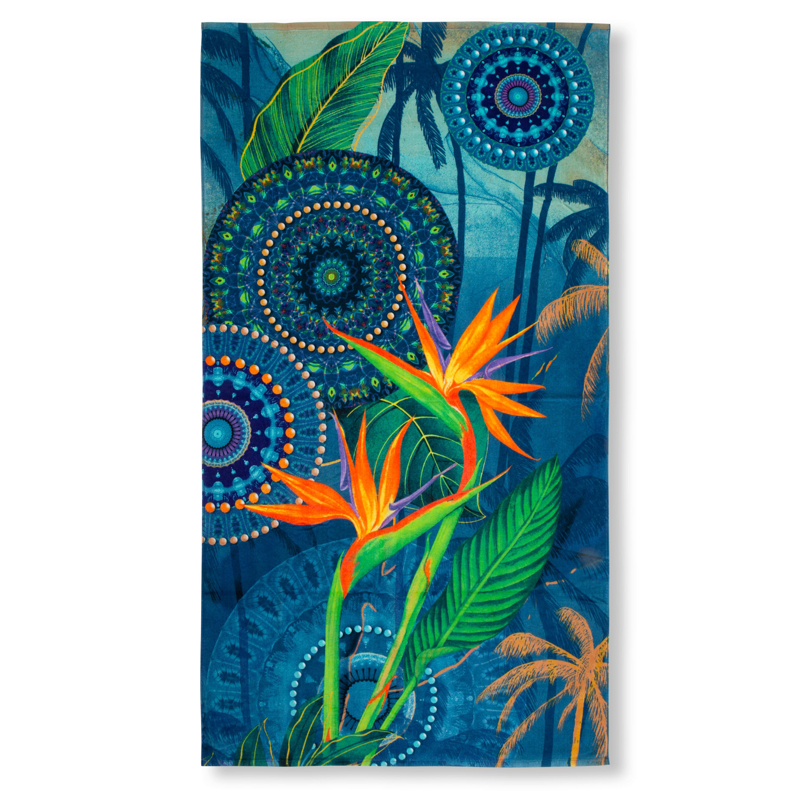 Strandtuch Novia Blau Gelb 100x180 cm