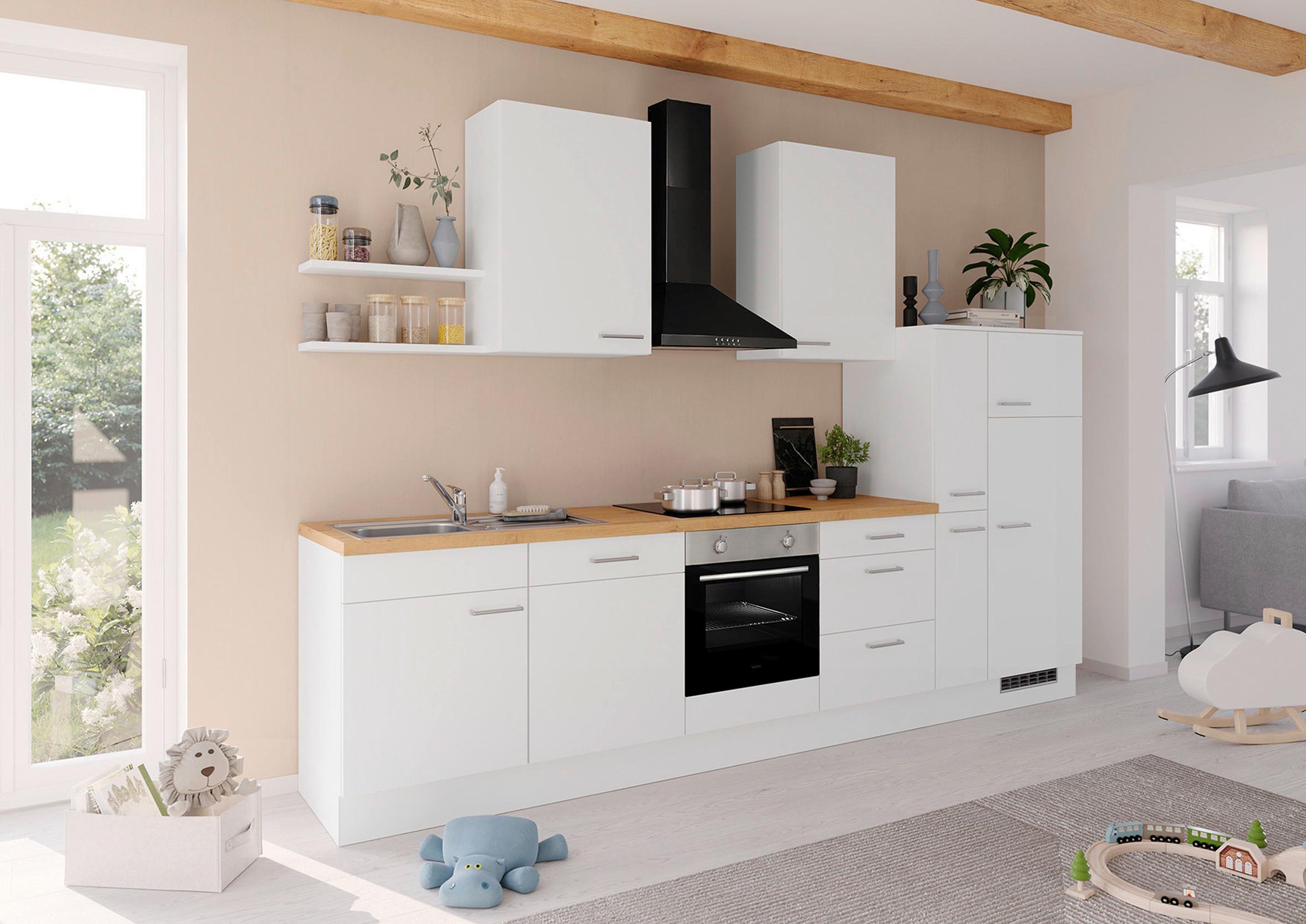 Küchenleerblock Ip3150 - Eichefarben/Weiß, Design, Holzwerkstoff (330cm) - Impuls