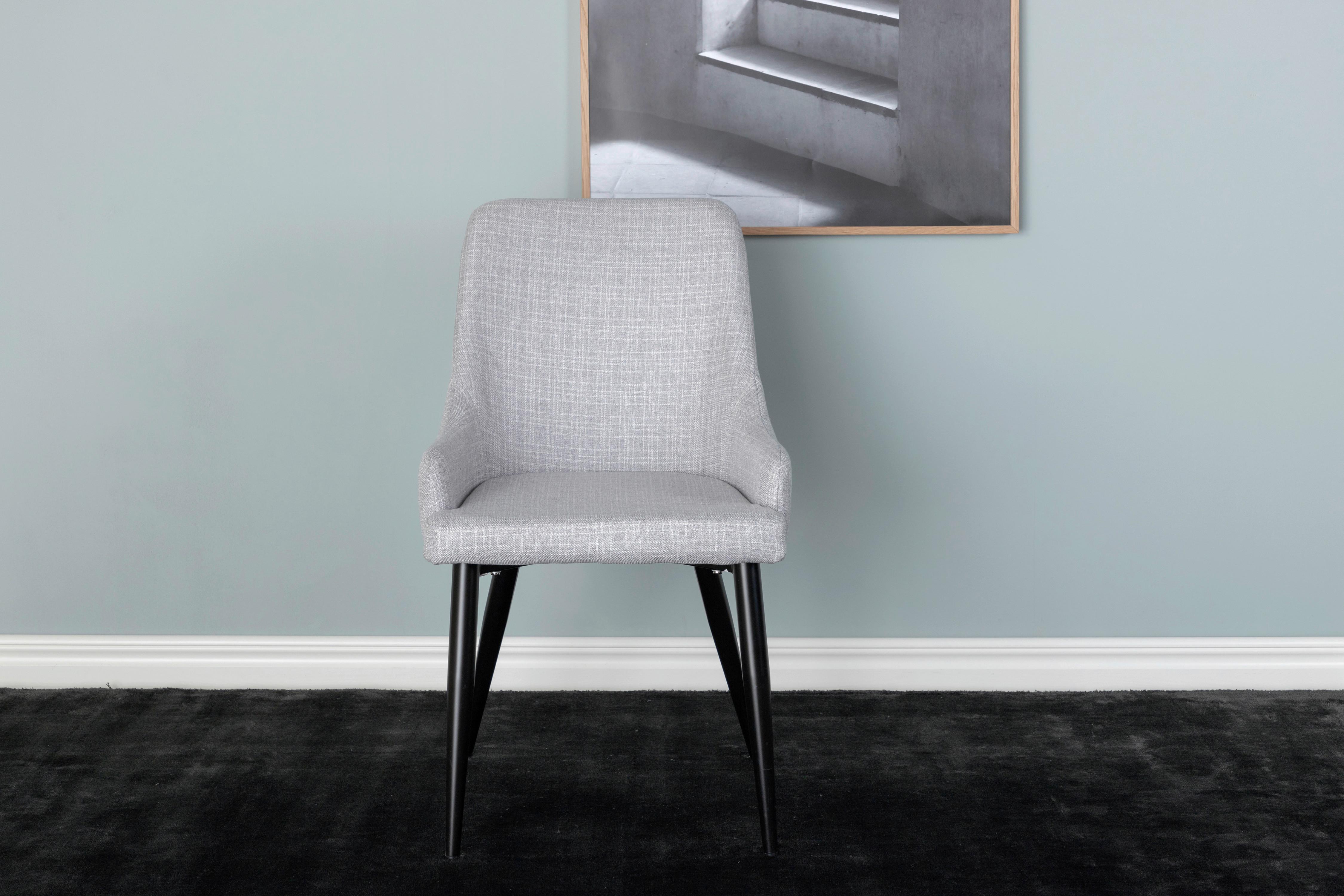 Stuhl-set Plaza Weiß B: 49 Cm - Weiß, Design, Textil/Metall (49/86/58cm) - Livetastic